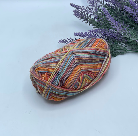 Stock Arcobaleno 300-500м/100 гр. 75% Меринос 25%Полиамид , Мультиколор, 40454