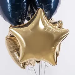 Шар Аг 19''/48 см, Звезда, Шампань, 1 шт.
