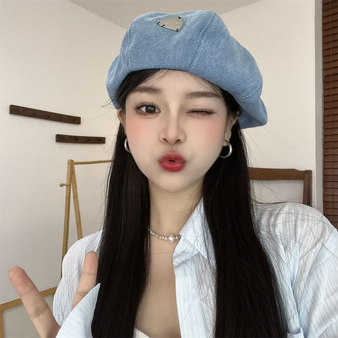 Картинка берет Skully Wear S-46 light blue - 7