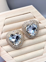 20312- Серьги клипсы в форме сердца Alexandra Rich с кристаллами SWAROVSKI