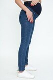 Утепленные джинсы для беременных (SLIM) 16094 синий
