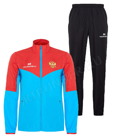 Детский костюм Nordski Jr. Sport Red-Blue 2020 с прямыми брюками