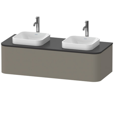 Duravit Happy D.2 Plus HP4943B9292 Тумба подвесная 354x1300x550мм 1 ящик , цвет: stone grey satin matt