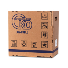 Кабель связи симметричный СКО U/UTP Сat 5e PVC 4х2 AWG24 Premium Indoor 305м, КСС.СКО.UU.C5e.1.04.1.