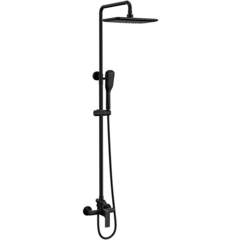 Lemark LM7260BL Душевая система с верхним душем 30х20 см, регулируемая высота 1~1,7м, латунь/чёрный фото