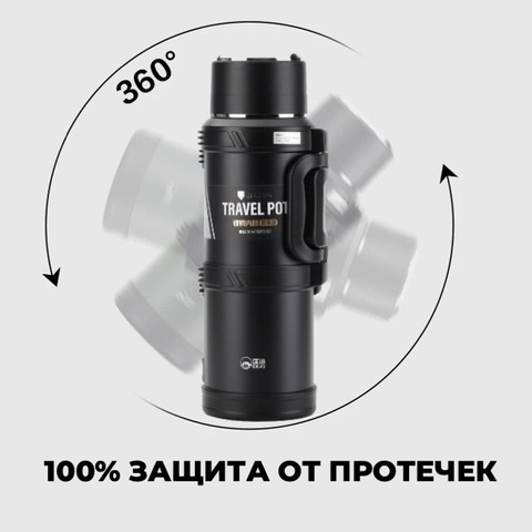 Картинка термос Dkadi KD9065-2.5 Black - 6