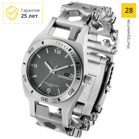 Браслет мультитул Leatherman Tread Tempo LT серебристый (832589)