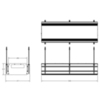 Gessi Binario 61019#299 Профиль линейный 1090 мм., без подготовки под модули, цвет Black XL
