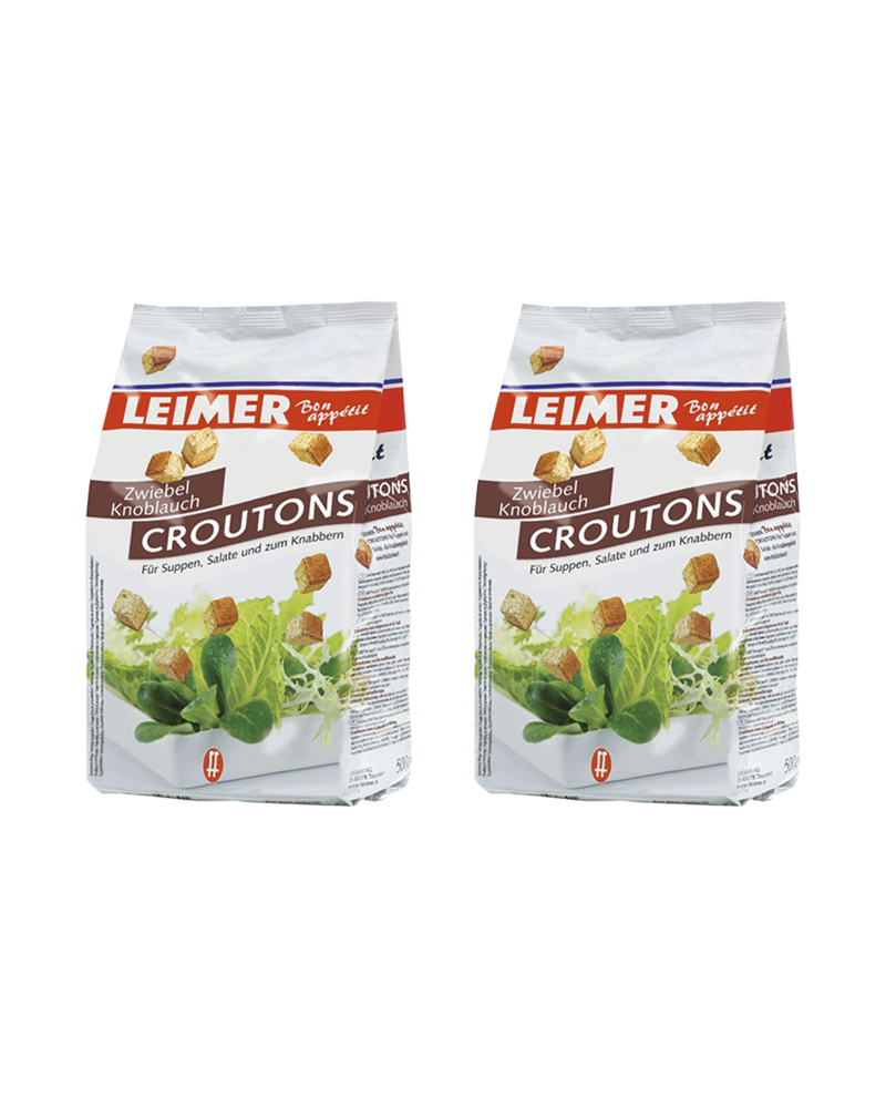 Крутоны Leimer с Луком и Чесноком 500 гр, - 2 шт