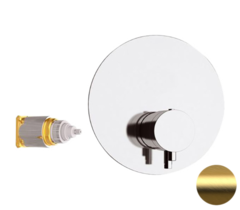Remer Minimal Thermo NT30KBBG Смеситель для душа встраиваемый (заказывать совместно с rrbox), цвет: золото брашированное фото