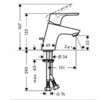 Hansgrohe Focus 31738000 Смеситель для раковины однорычажный с донным клапаном