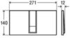 Viega Visign for Style 14 654696 Кнопка смыва (пластик) для смывных бачков, хром, модель 8334.1