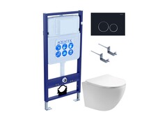Aquatek SET Aquatek ЕВРОПА T KDI20 SET Aquatek ЕВРОПА T KDI20 (рама Aquatek Standard INS-0000012 с клавишей KDI-0000020 и крепежом KKI-0000002+унитаз AQ1900T-00 с тонким сиденьем sc) фото