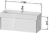 Duravit XViu XV42380B122 Тумба подвесная 397x1184x454мм, для раковины #235012, 1 ящик, цвет: белый глянцевый/champagne matt