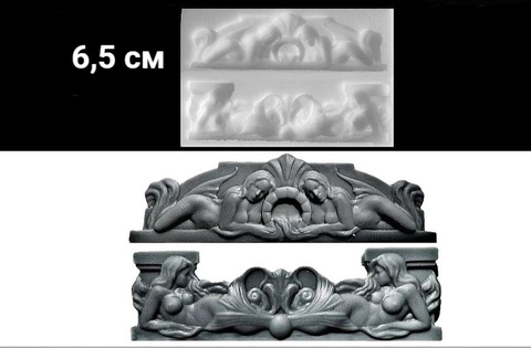 Силиконовый молд № 432 Накладка верх/низ ( мини)
