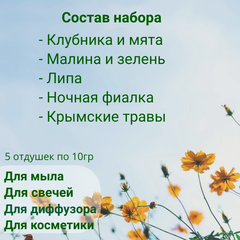 Набор отдушек для мыла Летний микс 5шт