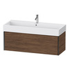 Duravit XViu XV42380B221 Тумба подвесная 397x1184x454мм, для раковины #235012, 1 ящик, цвет: walnut dark/черный матовый