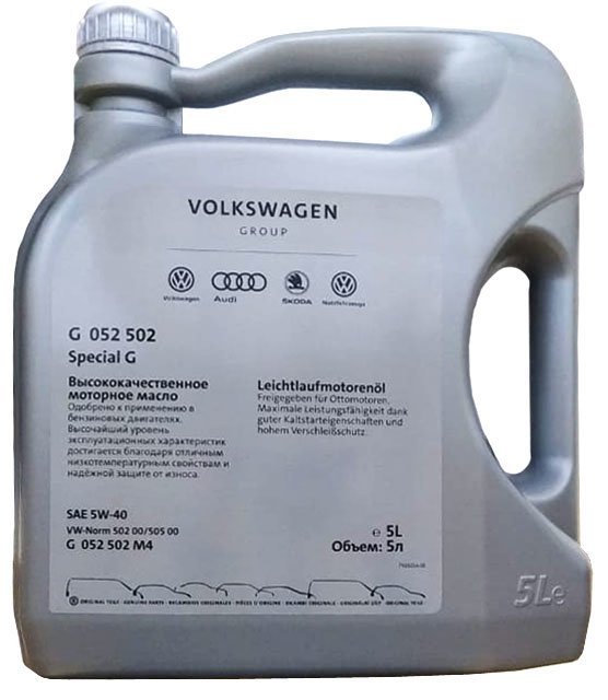 Масло моторное VAG Special G 5W-40 синтетическое 5л