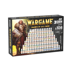 Набор красок AK Interactive Wargame Paint It All Box 108 Colors 3GEN, 108 краски