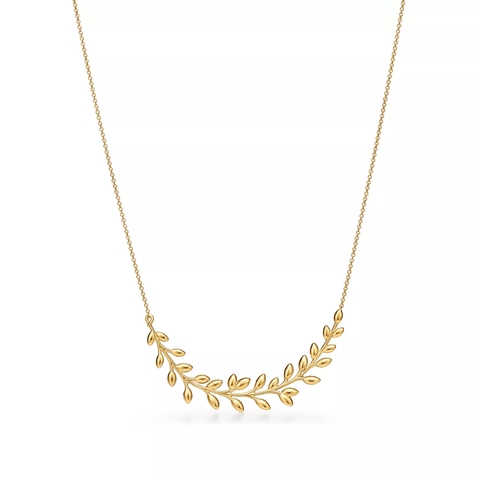 Подвеска из жёлтого золота 18k, Tiffany 🌿 Olive Leaf Large - Paloma Picasso