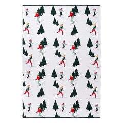 Плед из хлопка с новогодним рисунком let's ski из коллекции new year essential, 130x180 см