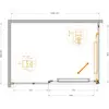 Cezares LUX-AH-FS-11-130/90-C-GM Душевой уголок