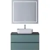 BelBagno KRAFT-900-2C-SO-AO База под раковину подвесная с фрезерованными ручками по всей длине фасада с двумя выкат. ящ., Голубой Мат., 900x455x500