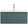 BelBagno UNO-800-1C-SO-AO База под раковину подвесная с фрезерованными ручками по всей длине фасада с одним выкатн. ящ., Голубой Матовый, 800x455x350