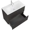 BelBagno UNO-MINI-800-2C-SO-GSO База под раковину подвесная с фрезеров. ручк. по всей длине фасада с двумя выкатн. ящ.,Темно-Серый Мат.,800x395x608