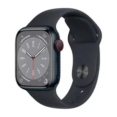 Умные часы Apple Watch Series 8 GPS + Cellular, 41mm, Aluminium Case with Sport Band S/M, Midnight (Тёмная ночь) MNUV3
