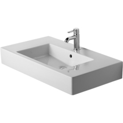Duravit Vero 329850030 Раковина для мебели с перел., с 3 отв. под смес., 850x490мм, цвет: Белый фото