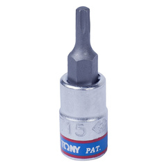 KING TONY (203315) Насадка (бита) торцевая 1/4", L = 37 мм, TORX, T15