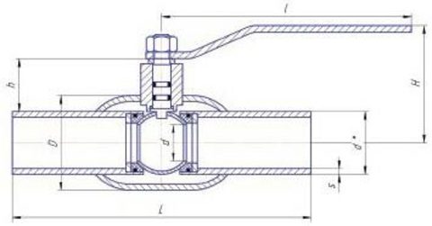 Конструкция LD КШ.Ц.П.GAS.500/400.025.Н/П.02 Ду500