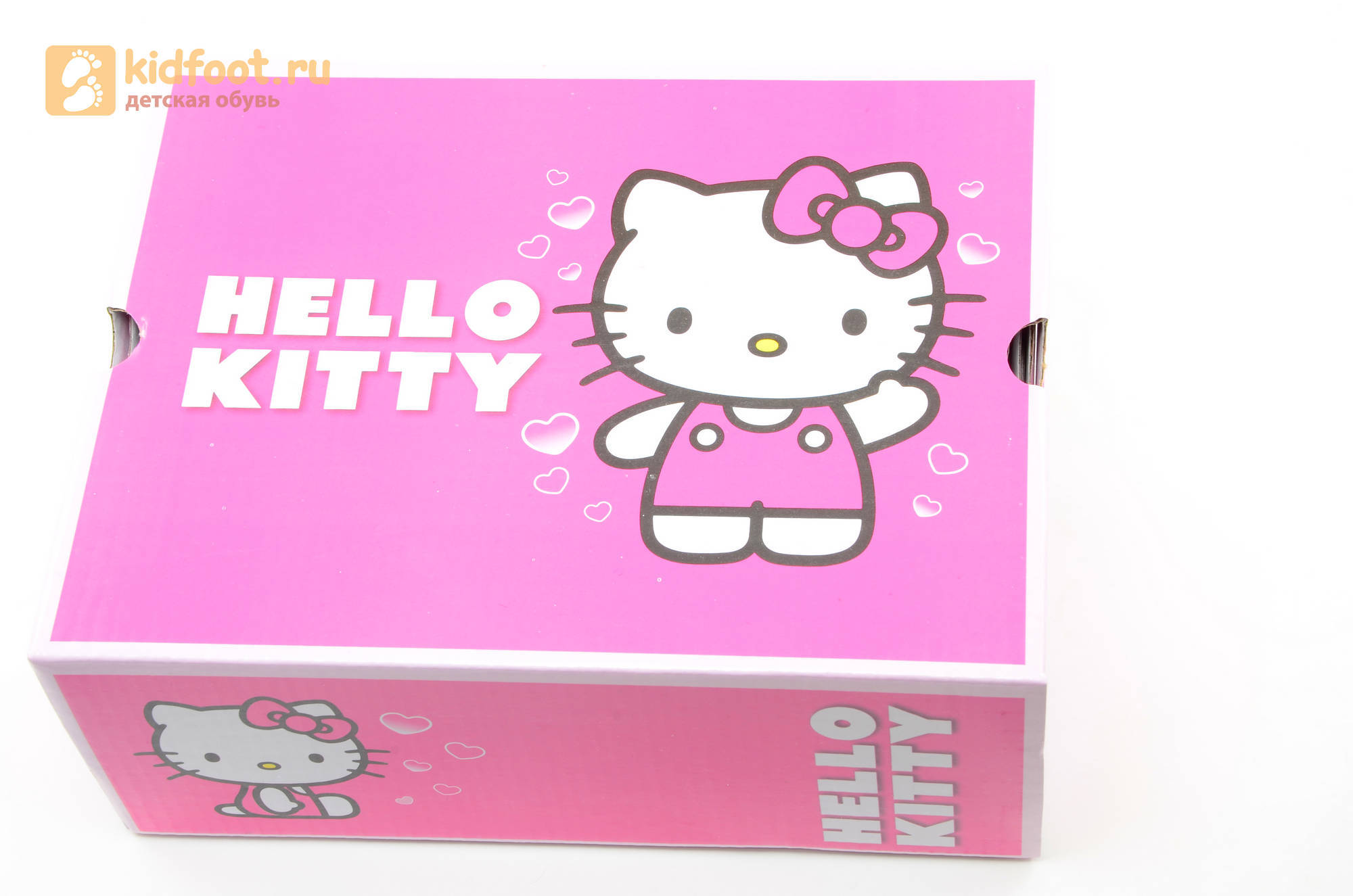Светящиеся кроссовки для девочек Хелло Китти (Hello Kitty) на липучках, цвет розовый, мигает картинка сбоку