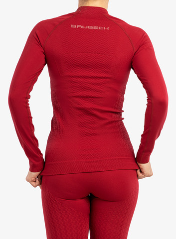 Женское теплое термобелье лонгслив Brubeck Extreme Thermo red
