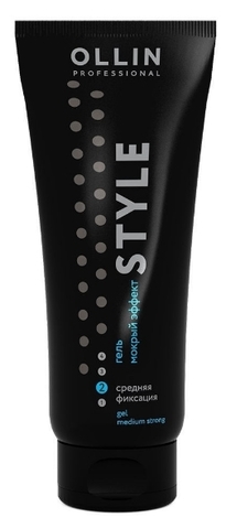 "Ollin Style" Гель "мокрый эффект" средней фиксации 200мл/ Wet Gel Medium (Ollin Professional)