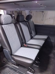 Чехлы на Volkswagen T5 микроавтобус Multivan / Caravelle / Transporter 2009–2015 г.в.