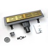 RGW 60213040-06 Душевой лоток Drain Leo-30-40 прямой 400 Золото браш ? 50 мм на ножках, сифон