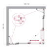 BelBagno Luce LUCE-A-22-90+20-C-CR Душевой уголок, 110x110, цвет: хром