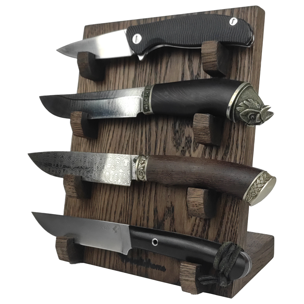 Подставка для коллекции из 4-х ножей Woodinhome HKS0204OB, дуб, коричневый