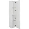 BelBagno UNO-1600-1A-SC-BO Шкаф подвесной с фрезерованной ручкой с торца фасада, одной распашн. дверц. доводчик., дв. полки, ун.,330x300x1600,Bianco Opaco