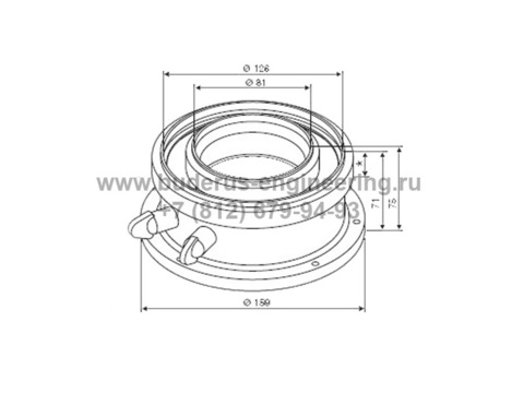 Адаптер вертикальный подключения к котлу DN80/125 Арт.7716780184