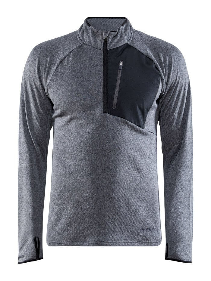 Мужская утепленная рубашка Craft Core Trim Thermal MidLayer серая - 5