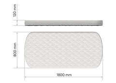 Матрас для кровати KIDI кокос/eco-foam/латекс 12 см (80*180 см)