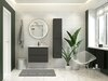 Aquanet 332504 Тумба с раковиной Эмбер 60 2 ящ. цв.черный матовый (раковина Urban) (332504)