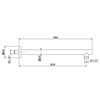 Newform X-STEEL 316 29390X.59.067 Кронштейн для верхнего душа, настенный., L=350 мм, G1/2", цвет: PVD Brushed copper bronze