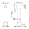 WasserKRAFT Exter A138 Гигиеническая лейка, цвет: бронза