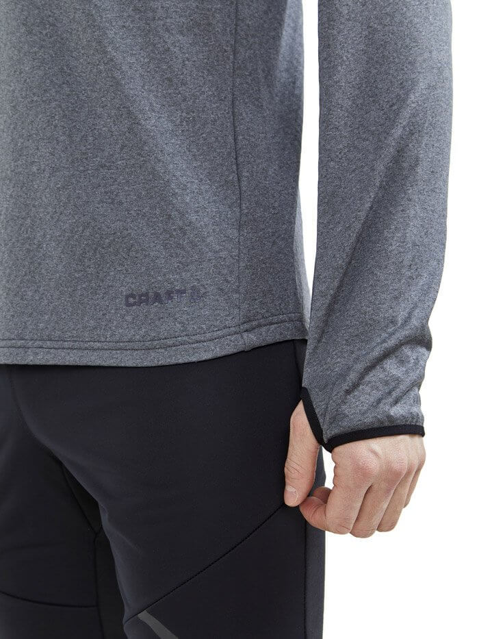 Мужская утепленная рубашка Craft Core Trim Thermal MidLayer серая - 6