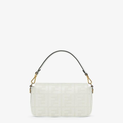 Сумка через плечо Fendi Baguette с логотипом FF белый