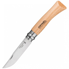 Фото Складной Нож Opinel Stainless steel №7, нержавеющая сталь Sandvik 12C27, бук, 000404, блистер